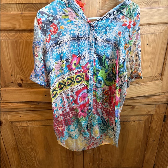 Johnny Was Tops - Johnny was silk tunic top